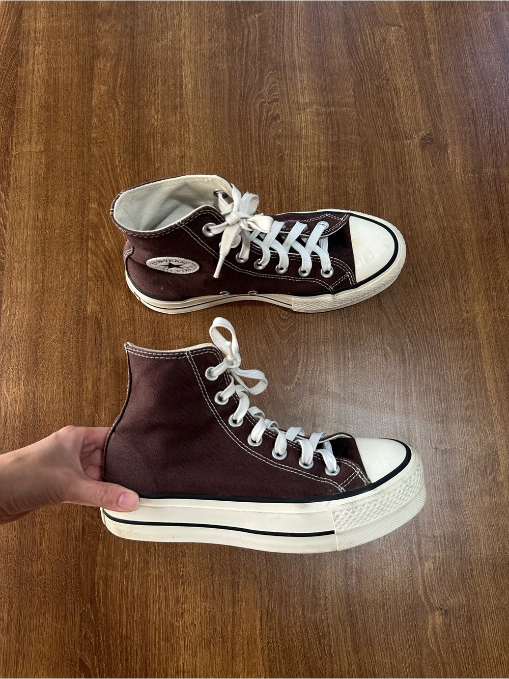 Converse Brown High Tops Platform